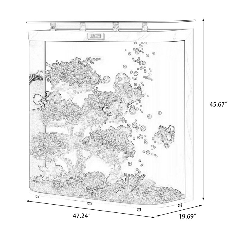 Aquarium 120-135 gallons, Beige, 47.24