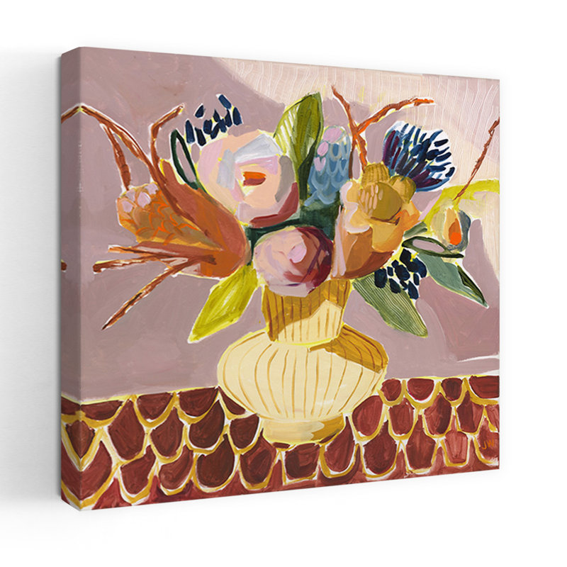 Art contemporain Art floral contemporain, H 48 po x l 48 po
