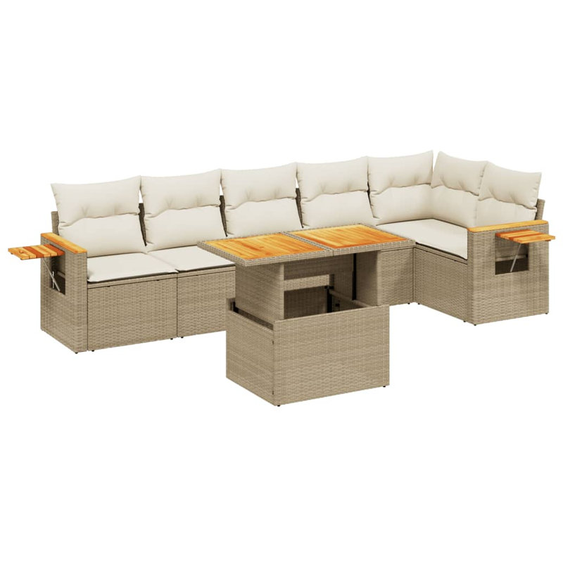 Ensemble de canapé de jardin Vidaxl beige