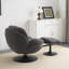 Bonhomme Upholstered Swivel Lounge Chair With Footstool