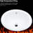 White 17"X15.5" Ceramic Semi - Recessed Bathroom Sink, Modern Minimalist Style, Scratch Surface, Easy Installation Countertop Vessel Finish Quality, Stain Presentation, Simple Practice