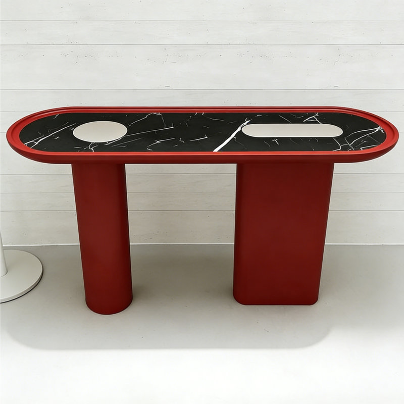 Memphis Style Marble Top Console Table