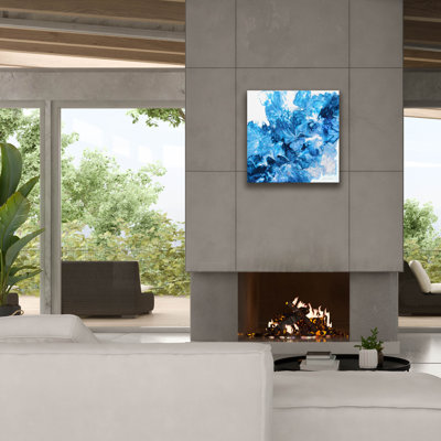  'Abstract Pouring O' by Jean Plout Canvas Wall Art, 26" x 26"