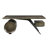 Kajana 2-Drawers Executive Desk with USB in Bronze Aluminum