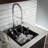 Quartz Top Mount Sinks 15.75'' L Single Bowl Kitchen Sink-100847441