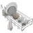 Workstation Kitchen Dish Drying Rack Drainer And Utensil Holder In Stainless Steel KDR 3