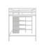 Lit mezzanine double avec garde-robe et escalier-987681152