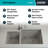 32" x 19" Quartz Kitchen Sink, 40/60 Double Bowl Sink, Drop-in Sink, Undermount Sink, Granite Kitchen Sink, with 2 Steel Grids and Basket Strainer, Disposal Flange-72644605