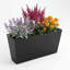 Pot à fleurs trapézoïdal en métal noir-1692739536