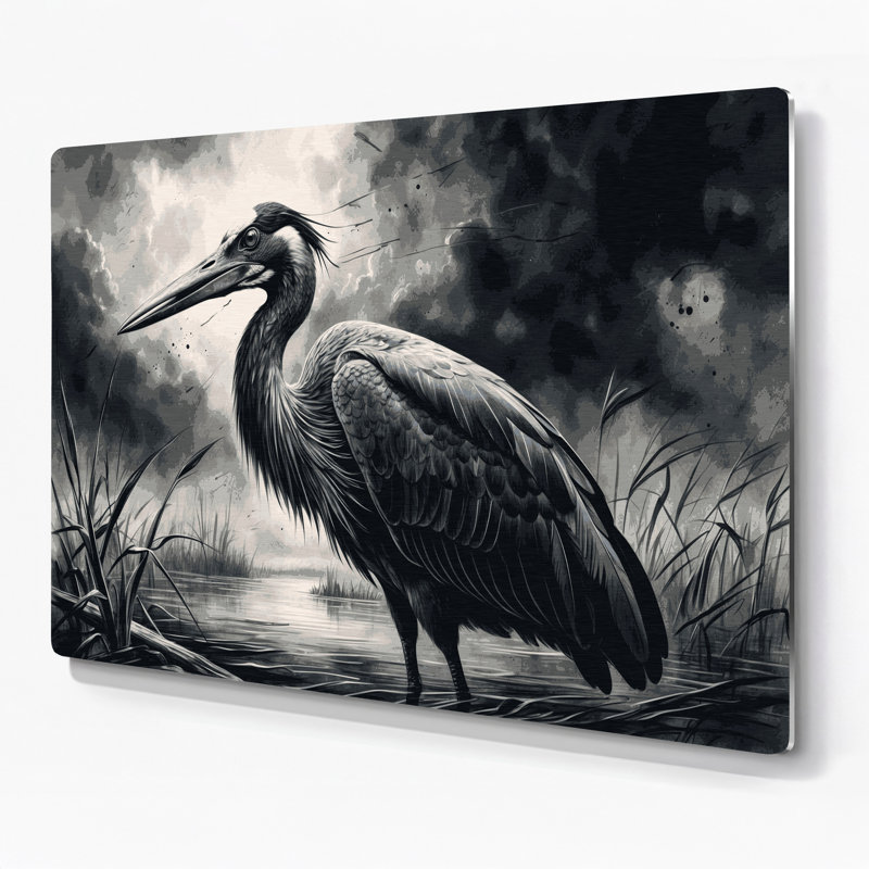Art mural en métal noir, H 12 po x l 18 po