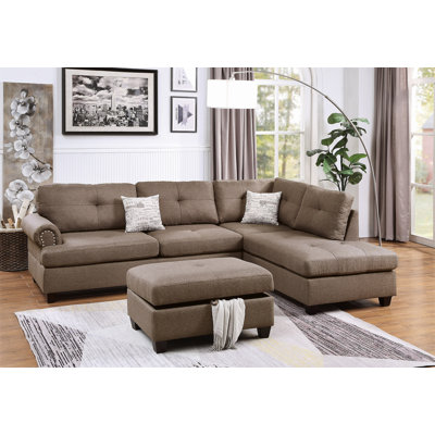 Canapé modulaire contemporain 3 pièces Mocha Dorris