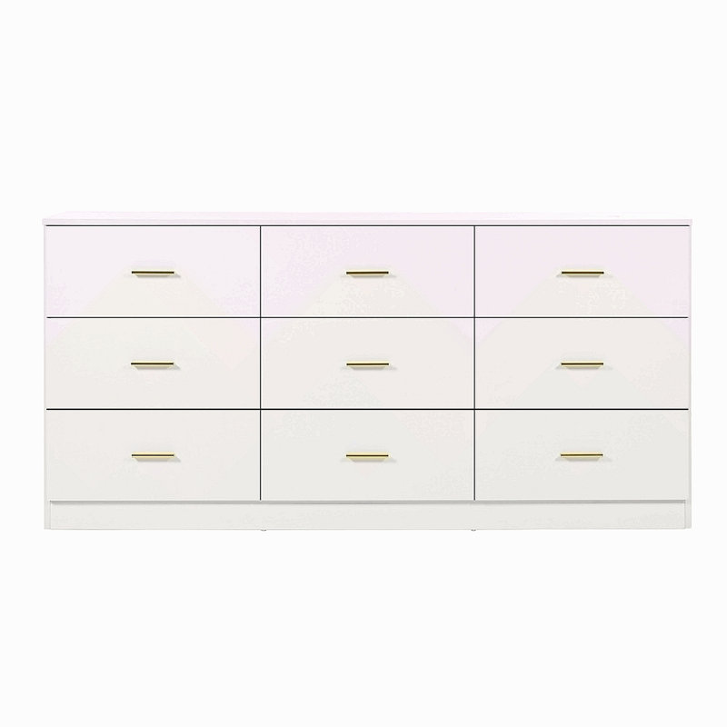 Commode moderne à 9 tiroirs pour la chambre à coucher - Vaste commode avec rangement, robuste et sécuritaire