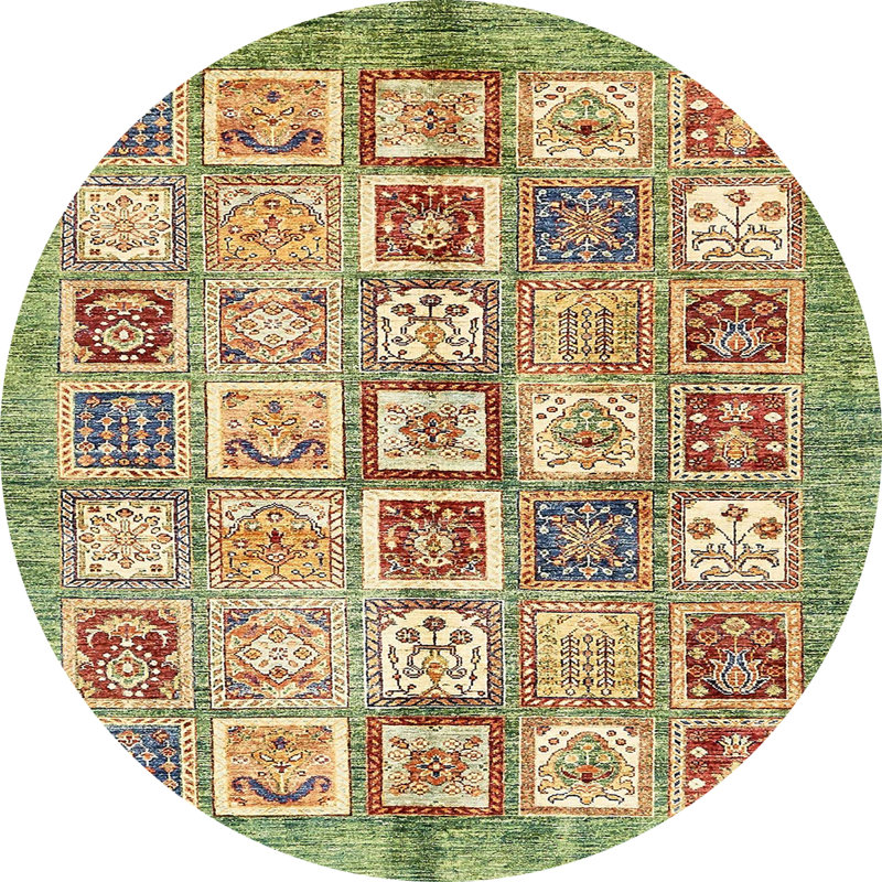 Tapis abstrait moderne 340, Rond 5 pi
