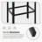 Modern Counter Height Bar Stools Set, PU Leather Upholstered Kitchen Island Stools with Footrest & Metal Frame