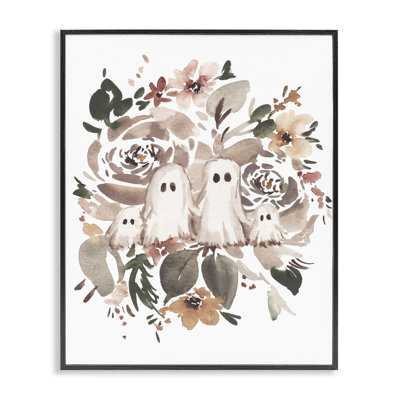  Little Ghosts with Botanicals Framed Giclee Art by Amanda Cook