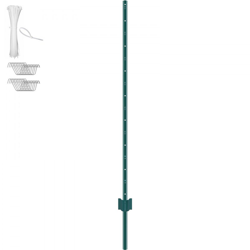 Paquet de 10 poteaux de clôture T-Post, H 60 po x l 0,59 po x P 3,41 po