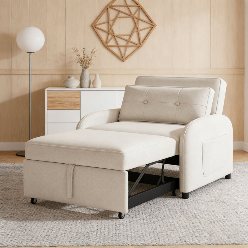 Fauteuil convertible 3 en 1, Beige