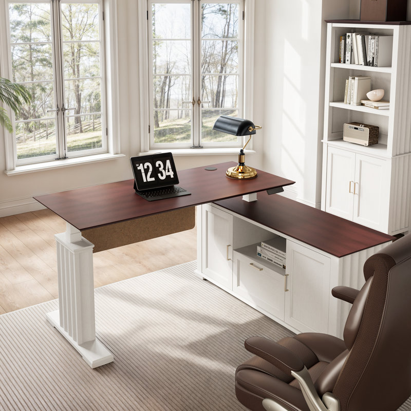 Executive Office Set With Alahni Chair & 60" L-Shaped Desk