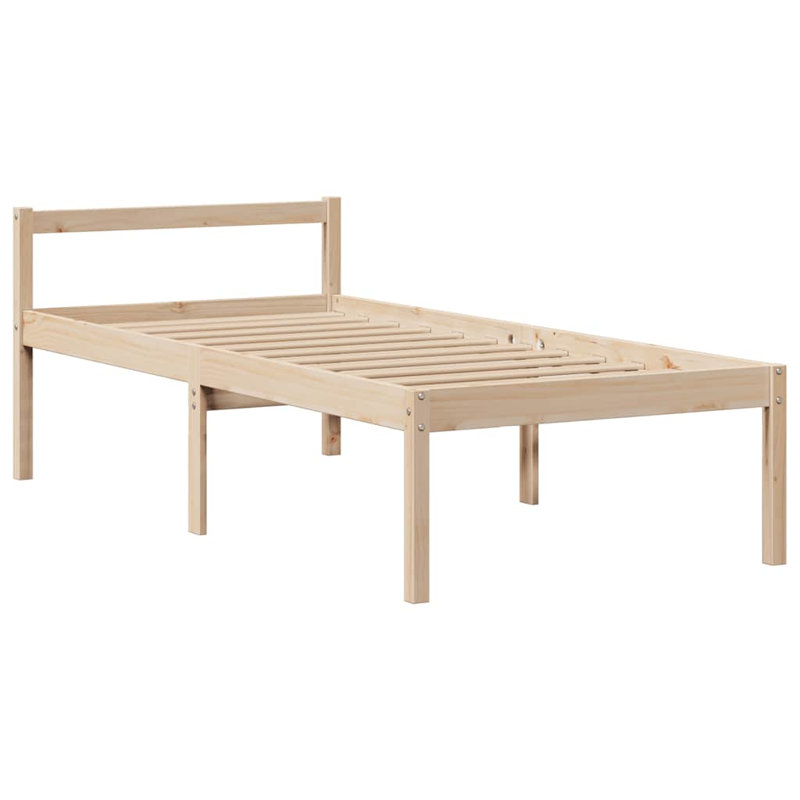 Bookcase Bed Without Mattress Solid Wood Pine, 96 x 228.5 cm