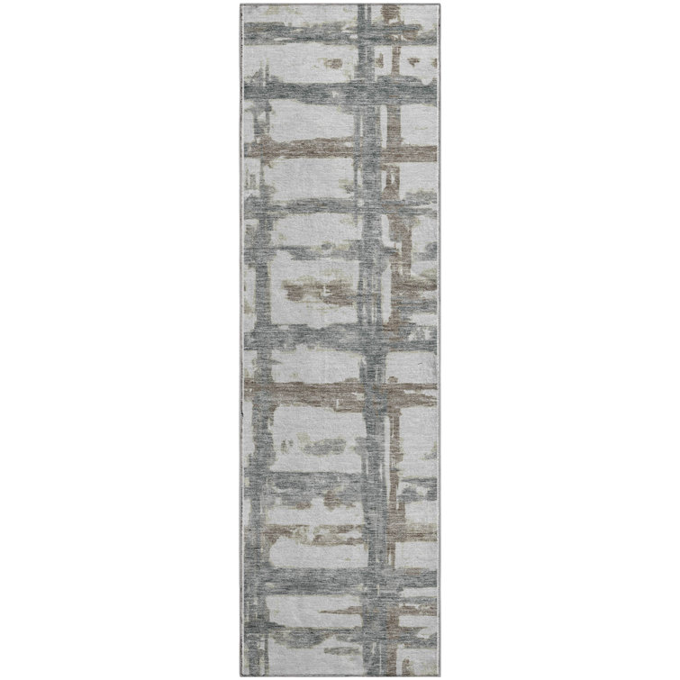 Premium Machine Washable Prisco Silver Rug