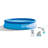 Plastic Round Inflatable Pool 30'' H x 144'' W x 144'' L , with Pump Included