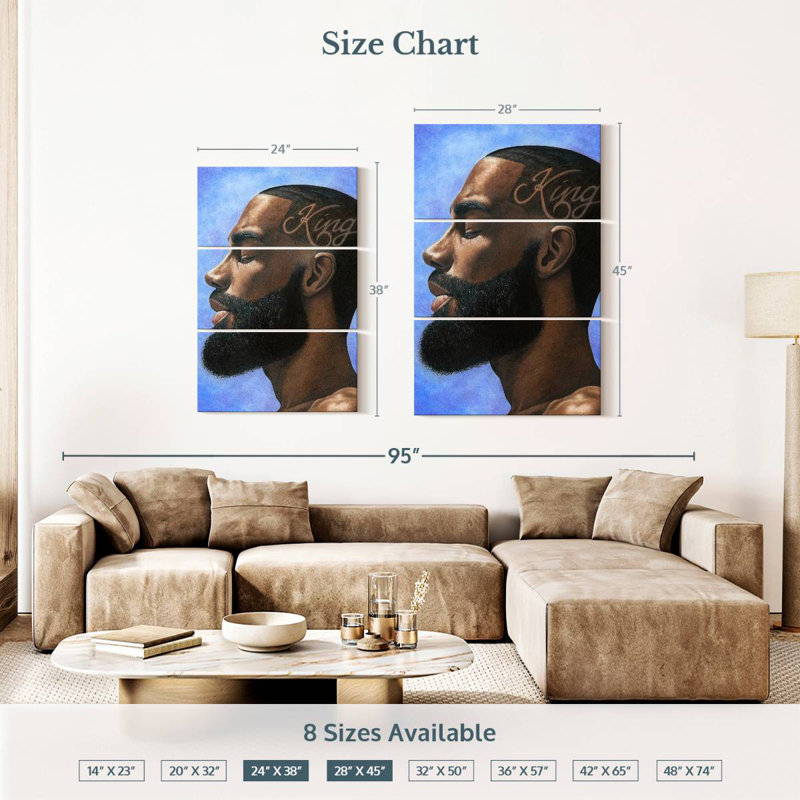 Leisha African King, 38" H x 24" W