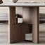 Ensemble de table en pierre noyer mat