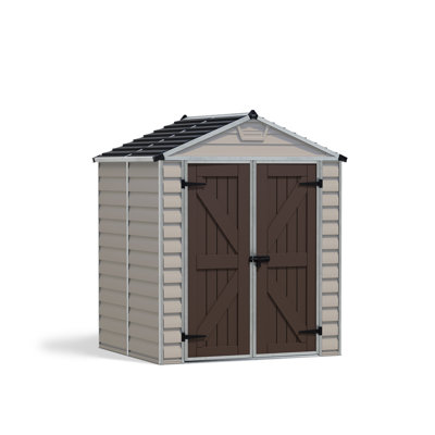 Palram - Canopia Skylight 6' x 5' Polycarbonate Storage Shed - Tan
