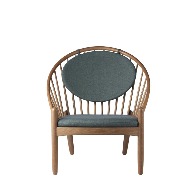 J166 Jørna by Poul M. Volther, Green Wool, Smoked Oiled Oak