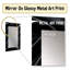 Deep Black Silver Elegance - miroir mural abstrait unique, miroir abstrait, impression d'art en métal-1801178701
