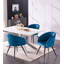 Goddard Modern Velvet Dining Chair - Ergonomic Upholstered Curved Back with Strong Metal Legs - button back Armchair for Living Room Dining Room - Single-493526729