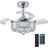 30" Chandelier Ceiling Fan With Light Crystal Modern Fa...