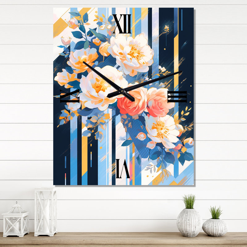 Caralee - Peony Very Large Wall Clocks, Large