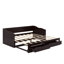 Lit de jour simple en bois avec couchette et tiroirs de rangement-1391266034