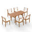 Ensemble repas d'extérieur 6 personnes Acacia