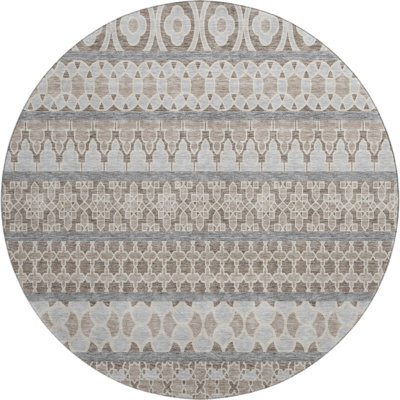 Premium Machine Washable Prisco Taupe Rug