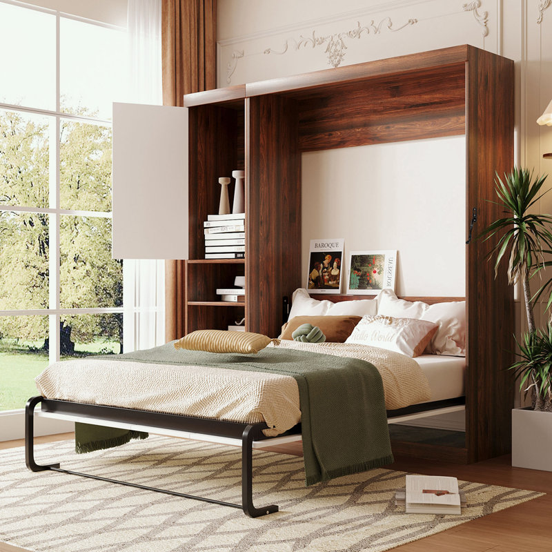 Full Size Murphy Bed with Cabinet, Full