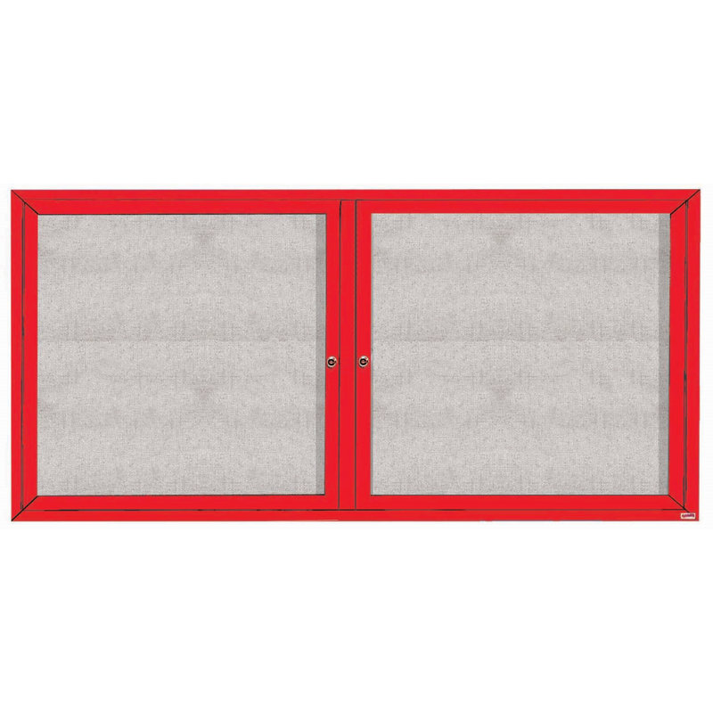 Tableau d'affichage mural extérieur pour l'extérieur, Rouge, Deux, H 36 po x l 72 po
