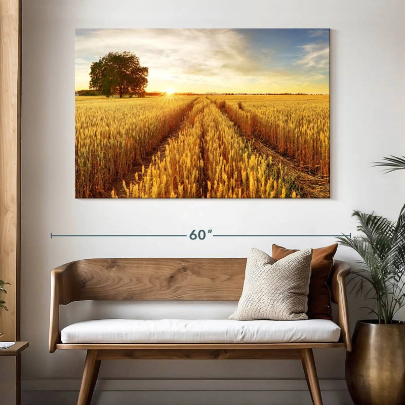 Harnek Golden Wheat Fields, 34" H x 51" W