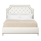 Audrey/Asher Queen Tufted Upholstered Low Profile Panel Bed