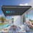 10x8 ft. Powered Retractable Patio Awnings, Outdoor Sunshade Canopy with Remote-134493947-134493951