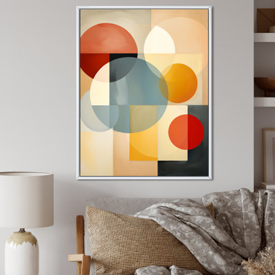 Art géométrique abstrait minimaliste Mid-Century I - décoration murale moderne Mid-Century