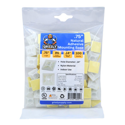 .75" 4-Way Adhesive Cable Mounts 100/bag