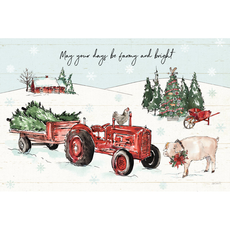 Holiday On The Farm I Farmy And Bright by Anne Tavoletti - Wrapped Canvas Painting, 81cm H x 122cm W x 3.8cm D