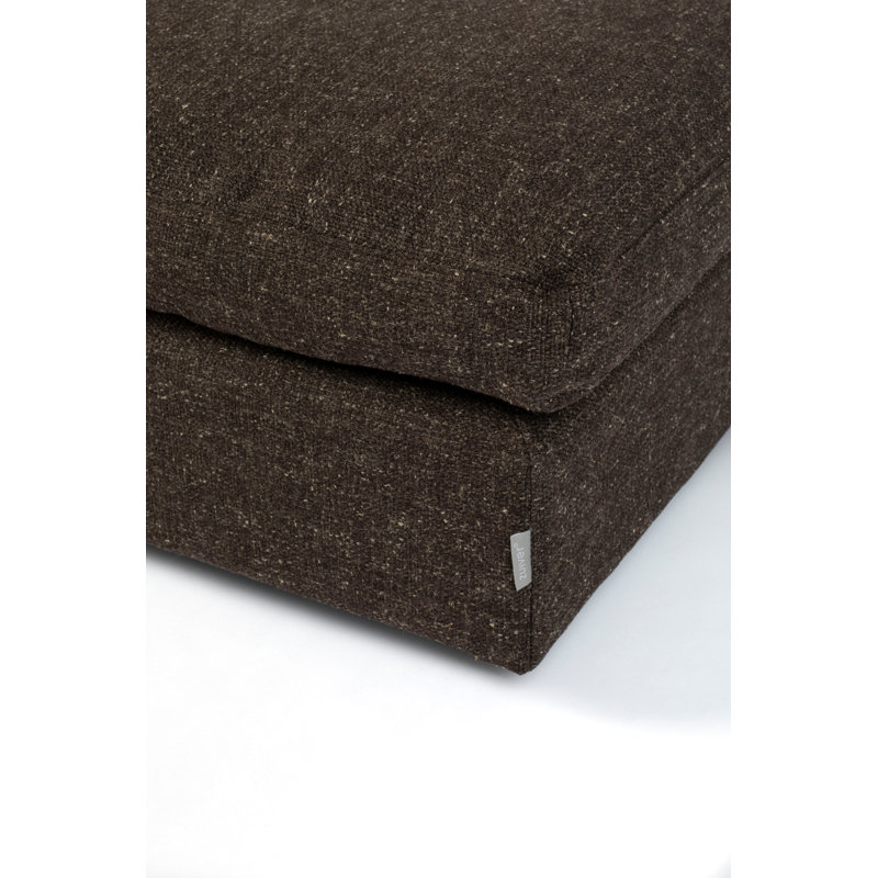 Sense Square Ottoman, Brown Polyester Blend