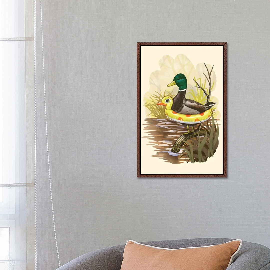 Duck In Training von Steven Rhodes - Galerie-verpackte Leinwand Giclée