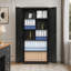 Armoire de rangement haute avec 2 portes et 4 cloisons pour séparer 5 espaces de rangement-1279015504