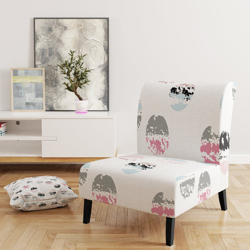 Fauteuil de chambre rembourré à motif blanc
