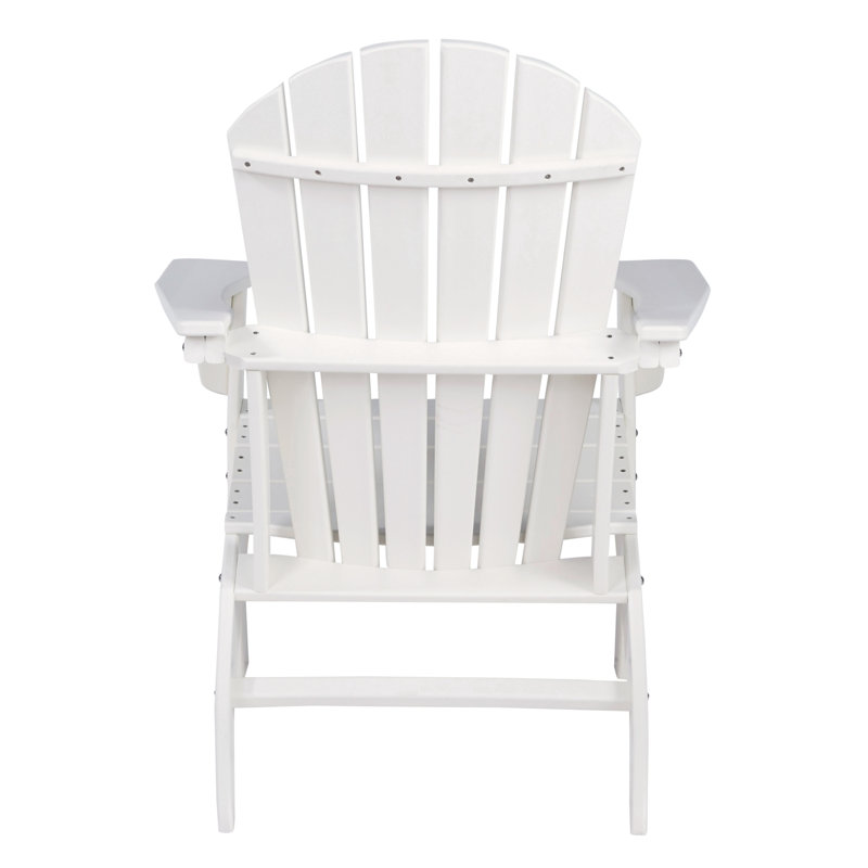 Emory Foldable Outdoor Adirondack Chair, White