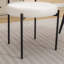 Ensemble de salle à manger 3 pièces, table à manger à tréteaux et 2 fauteuils bouclés-1376333664